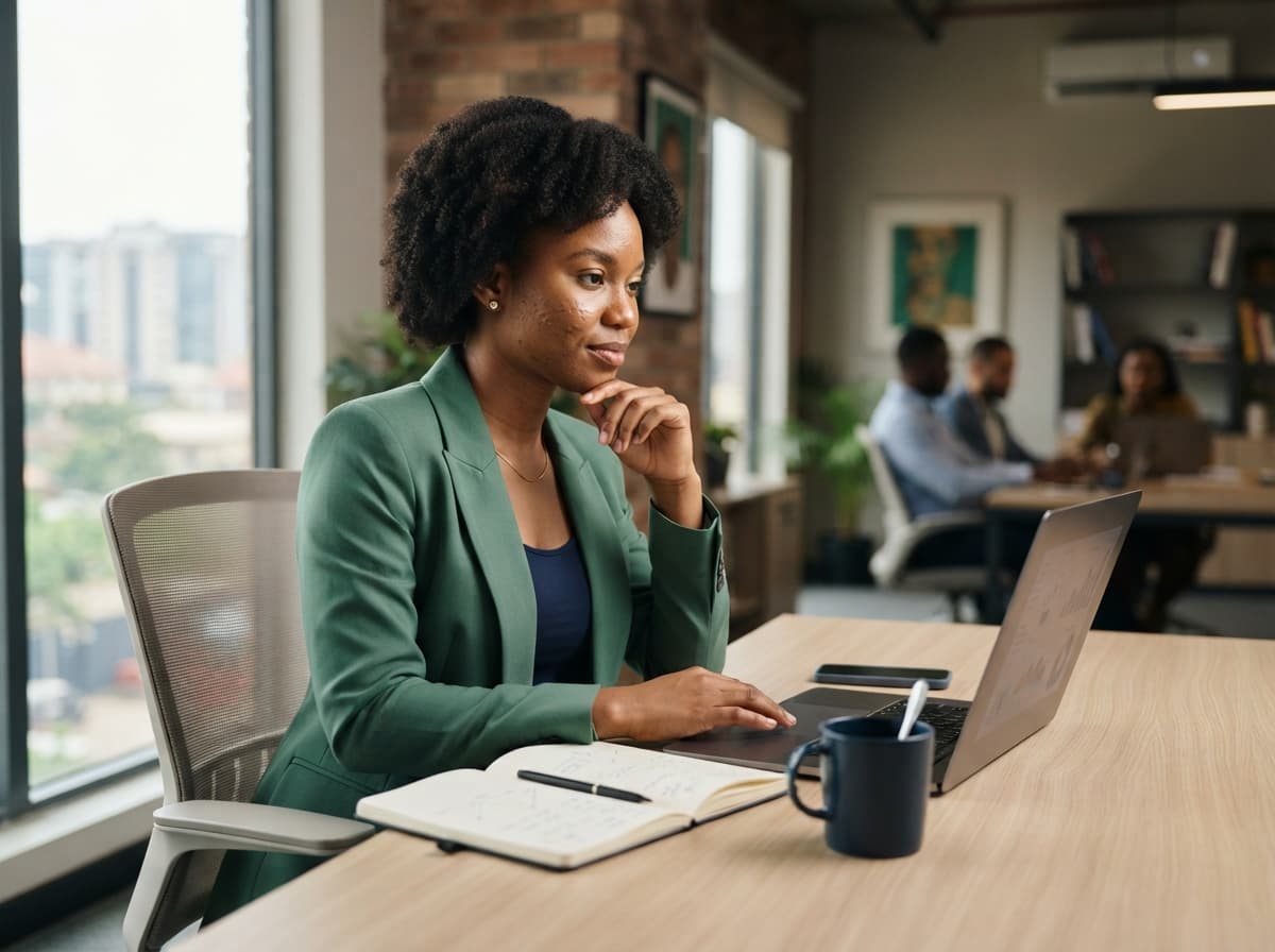 Professional preparing for an education growth opportunity